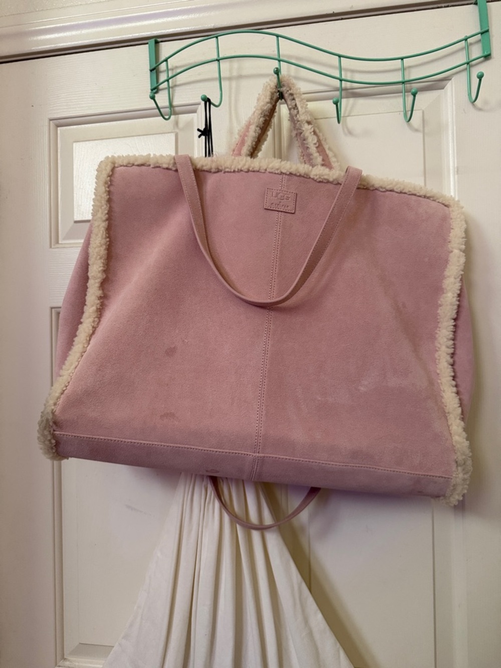 SALE! Ugg/telfar Tote Bag - Pink Shearling Trim - Picture 6 of 13
